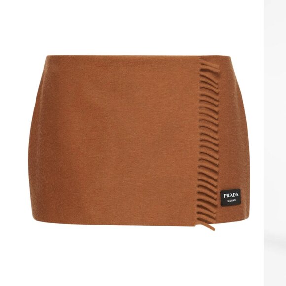 Prada wraparound cashmere miniskirt - Picture 1 of 6